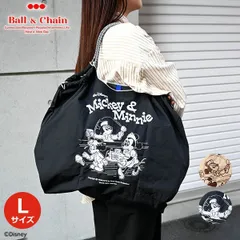 【送料無料】【即納】 Ball＆Chain ボールアンドチェーン Mickey&Minnie Lサイズ バッグ エコバッグ トートバッグ 刺繍 ギフト ミッキー ミニー hideaki mihara 324104