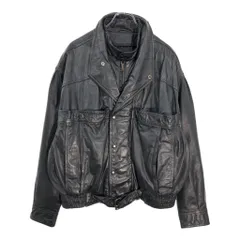 BYRNES&BAKER レザージャケット ブラック(メンズ XL)中古 古着 V5806