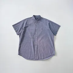 90s ラルフローレン　BLAKE ボタンダウンシャツ　半袖　チェック　ポニー刺繍ロゴ　H692