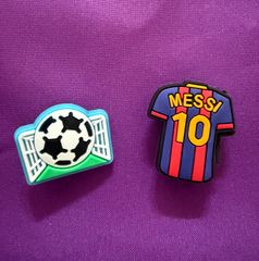 サッカー　メッシ　MESSI ジビッツ　クロックス　カスタマイズ　シューチャーム　 2個