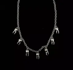 歯 ネックレス チェーン ユニーク 大ぶり 永久歯 乳歯 歯茎 親知らず ユニーク 贈りもの お揃い 歯医者 新品