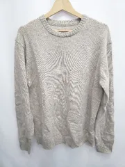 ◇ ⊇ MUJI 無印良品 ムジルシ ウール100％ 長袖 ニット セーター サイズXL ベージュ レディース E  【1411070009494】