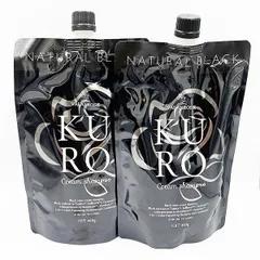 ヘアカラークリームシャンプー　KURO 400g ✖️2 ・ブラック バランローズ KUROクリームシャンプー 400g×2本 バランローズ