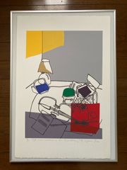 ベルナール ビュッフェ 絵画 赤い背景の静物 38/50 サイン入り - メルカリ