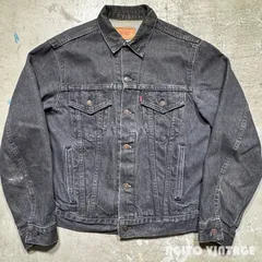 80's LEVI'S 70506-0259 ブラックデニムジャケット トラッカージャケット 40R USA製のサムネイル
