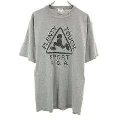 PLENTY TOUGH SPORT プレンティータフスポーツ 90s USA製 オールド 長袖 Tシャツ グレー メンズ 古着