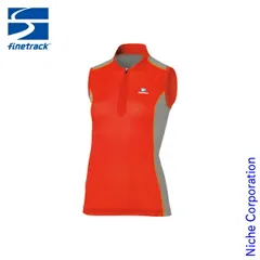 【新品】 ファイントラック finetrack ドラウトソニックジップノースリーブ WOMEN'S (パッションオレンジ)  FMW1003(PO)