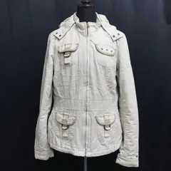 トミーヒルフィガー/HILFIGER DENIM★着脱可フード/中綿ミリタリージャケット/ブルゾン【レディースM/ベージュ系】coat/Jumpers◆cBH342<sale>
