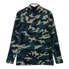 サイズ：1 PEARLY GATES パーリーゲイツ  ハイネック 長袖Tシャツ カモフラ柄 グリーン系 [240101257436]# ゴルフウェア レディース ストスト