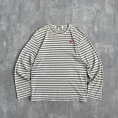 PLAY COMME des GARCONS プレイコムデギャルソン AD2016 フィリップパゴウスキー ハートロゴ ボーダー L/S TEE Mサイズ AZ-T218 Lサイズ