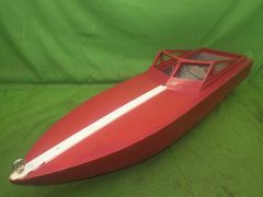 【中古】ラジコンボート 船体のみ 木製 バラスト入り