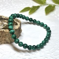 【E13446】マラカイト　6㎜　ブレスレット　Malachite＊bracelet 天然石　アクセサリー　パワーストーン　クリスタルワールド