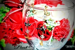 極小ミニ折鶴ピアス  夢雅　友禅和紙 Japanesestyle