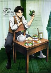 [Used] Tapestry Levi Ackerman(Birthday) B2 Tapestry Attack Titan Tokyo Station Ichiban Plaza Pop-up Store - Web Order Only