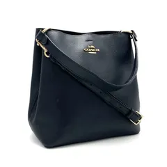 【中古】 COACH コーチ 巾着 2way レザー ショルダー ハンド バッグ dD0968M