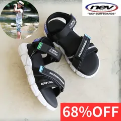 新品‼️ ネブサーフ 定価3,190円 NEV359 ブラック 黒 NEV SURF 靴 サンダル シューズ スポーツサンダル カジュアル アウトドア キッズ 子供靴 女の子 ストラップ マジックテープ NEV 359 18 cm