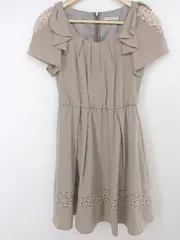 ◇ WILLSELECTION レース 切り替え 半袖 ミニ ワンピース サイズ1 ベージュ ピンク レディース P  【中古】 【1211030003674】