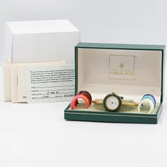 希少】GUCCI グッチ 12色 チェンジべゼル ゴールド 箱付