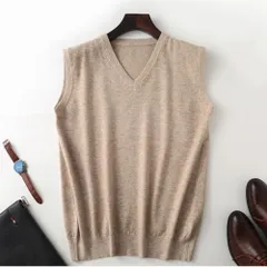 ☆ ベージュ ☆ L ☆ ニットベスト メンズ Vネック xtvt01 ニット ベスト メンズ Vネック ニットベスト チョッキ ウールベスト レイヤード 重ね着 ウール ポリエステル 春 秋 ノースリーブ 暖かい あたたかい あったか 無地 ナチュラル