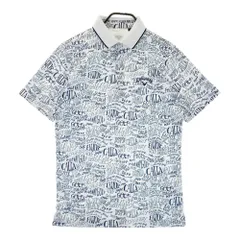 サイズ：M CALLAWAY キャロウェイ  半袖ポロシャツ ロゴ 総柄 ホワイト系 [240101511524] ゴルフウェア メンズ ストスト