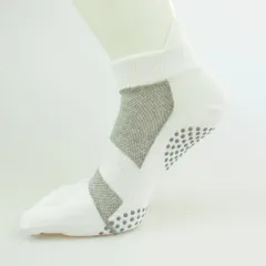 ☆ ホワイト ☆ 5本指滑り止めソックス 5本指ソックス メンズ 5本指靴下 5本指くつした 5ほん指靴下 綿 ランニングソックス5本指 スポーツソックス ソックス 靴下 靴した くつした くつ下 ショートソックス 滑り止め スニーカーソックス ランニング