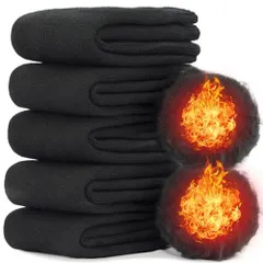 ブラック*5_Free Size 靴下 メンズ ソックス 冬 【履いた瞬間から速暖・抗寒力max】【極厚雲感裏パイル・極暖38℃恒温】 ウールソックス 防寒靴下 360°蓄熱 冷え性対策 厚手 防寒 保温 消臭 耐久性 伸縮性 室内 アウトドア 登山 キャンプ