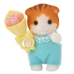 【中古】おもちゃ 5.メイプルネコの赤ちゃんと花束 「シルバニアファミリー 赤ちゃんコレクション 赤ちゃんパーティーシリーズ」