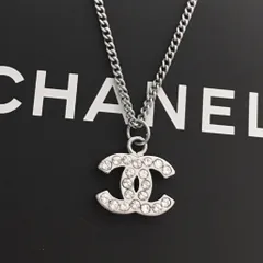 2023年最新】chanel シャネル ラインストーン ココマーク ネックレスの