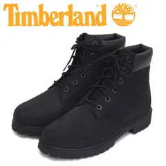 Timberland (ティンバーランド) 12907 6in Premium WP Boot 6インチ プレミアム ウォータープルーフ ブーツ レディース キッズ Black Nubuck TB186 tb US5-約23.0cm