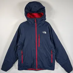 古着 ザ・ノースフェイス THE NORTH FACE ナイロンジャケット フーディー 中綿 フルジップ プリマロフト サミットシリーズ M  ネイビー メンズ