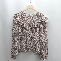 ◇ ⊂ Ungrid アングリッド 総柄 長袖 ブラウス サイズF ベージュ ブラウン レディース E  【1502200012665】