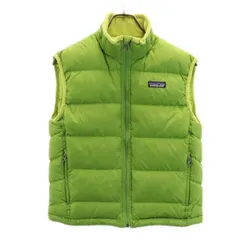 パタゴニア アウトドア ダウンベスト M 黄緑 patagonia キッズ 【中古】  【231006】