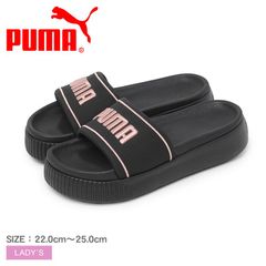 プーマ サンダル 402494 レディース プラットフォーム スライド MU PUMA カラー:プーマブラック×ローズ 品番：16552805