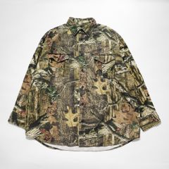 REDHEAD レッドヘッド シャツ 長袖シャツ リアルツリー  ツリーカモ ハンター アウトドア 総柄 XLサイズ  古着 【UR-0194】