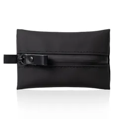 [ aso ] TOFTPOUCH SS (タフトポーチ) 耐水 ガジェット ポーチ 日本製 約110×70×10[mm] コンパクト 小物入れ 超小型ポーチ イヤホン 鍵 バッグインバッグ (SSサイズ ブラック) tf-v315-bl 1