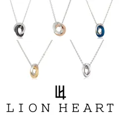 ライオンハート LION HEART ペンダント ネックレス 04N135 ダブルリング ステンレス 316L サージカルステンレス キュービックジルコニア メンズ 男性 レディース 女性 ギフト プレゼント 誕生日 クリスマス お祝い 新品 正規品
