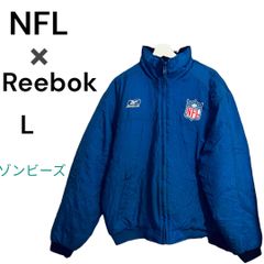 NFL ✖️ Reebok 中綿ナイロンジャケット ブルー L  スタジャン フィールドジャケット 古着　アメフト