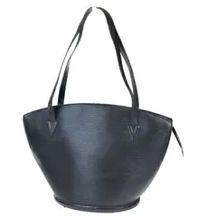 送料無料 【中古】 ルイヴィトン LOUIS VUITTON サンジャック ハンドバッグ エピ ノワール ブラック レザー M52272 69EZ080