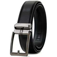 【新品】 [BEEL] ベール メンズ ビジネス 牛革 オートロック式 大きいサイズ 紳士用ベルト スーツベルト ブラック 1