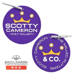 スコッティキャメロン ラバー パッティングディスク クラウン & Co バイオレット バッグタグ カラビナ付き Scotty Cameron キャメロン Puttuing Disc Crown