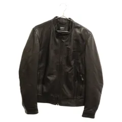 EMMETI (エンメティ) ラムスキン シングルライダース 中綿入りジャケット ブラックのサムネイル