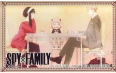 [Used] Acrylic Stand- Acrylic panel: Forger family A (seated around a table) - Acrylic block depicting a scene Stand"SPY×FAMILY"