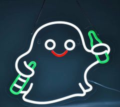 オーダーメイド　LED ネオン管　兵衛おばけ デザインアート看板  調光可能 インテリア 存在感抜群 キュート お洒落アート 雑貨 店舗装飾 雰囲気作り オリジナル
