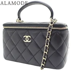 CHANEL(シャネル) マトラッセ ココマーク バニティ チェーンショルダー ショルダーバッグ 斜め掛け 肩掛け ポーチ ラムスキン ブラック黒 ゴールド金具 AP2199 レディース 40802130048【中古】【アラモード】