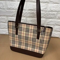 ▪️【美品】BURBERY  バーバリー トートバッグ ショルダーバッグ ノバチェック チェック柄 トートバッグ ショルダーバッグ 肩掛け キャンバス レザー ベージュ