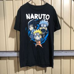 409 NARUTO プリントTシャツ ナルト M ブラック 夏 プルオーバーアニメ キャラクター 古着卸アメリカ仕入