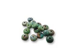 ターコイズ ビーズ ロンデル 【4mm】 １０個入 インディアンジュエリー カスタム ネックレス ブレスレット ナバホ, INCA