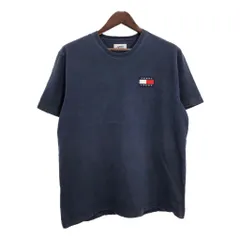 TOMMY JEANS トミージーンズ ワンポイントロゴ 半袖Ｔシャツ ネイビー(メンズ XL)中古 古着 U0319