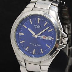 CASIO EF-200 ダイバー 青文字盤 メルセデス針 20気圧防水 稼働 - メルカリ