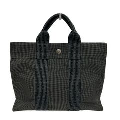 HERMES(エルメス) ハンドバッグ美品  エールライントートPM グレー×黒 旧型金具